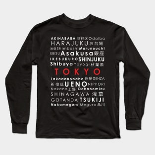 Wards of Tokyo - Famous places in Japan Long Sleeve T-Shirt